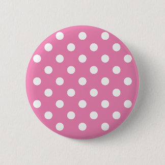 Customised cute baby pink polka dots button