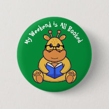 Customised Cute funny giraffe reading book 
