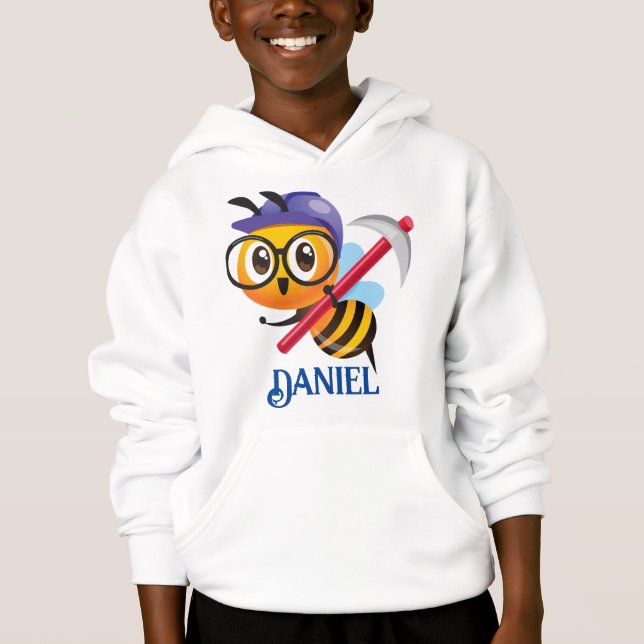 Customised cute honeybee hoodie (Front)