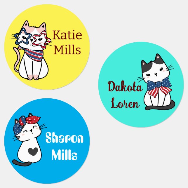 Customised cute kids name Labels (Group)