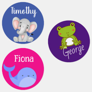 Customised cute kids name labels