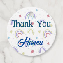 Customised favor Thank You Tags