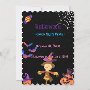 CUSTOMISED HALLOWEEN NIGHT HOROR PARTY INVITATION