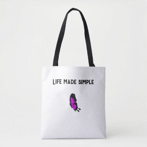 Customised life made simple tag Tote bag