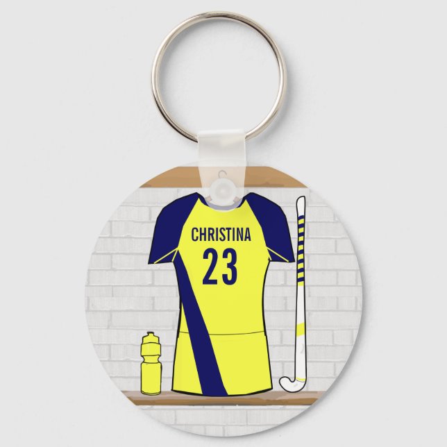 Customised Name Field Hockey Keychain (Front)