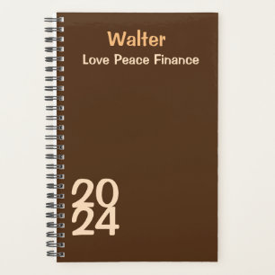 Customised Name Modern Monogram Minimal Daily Planner