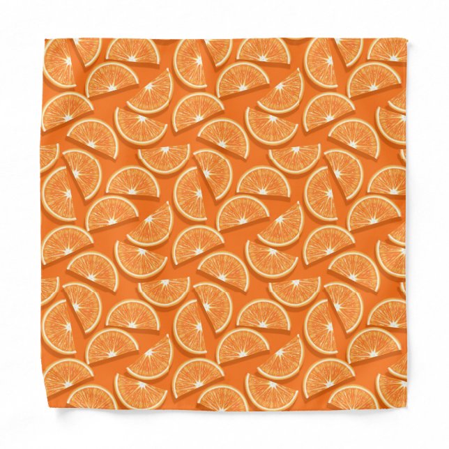 Customised orange yellow lemon kids  bandana (Front)