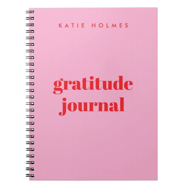 Customised Solid background color and name   Notebook (Front)
