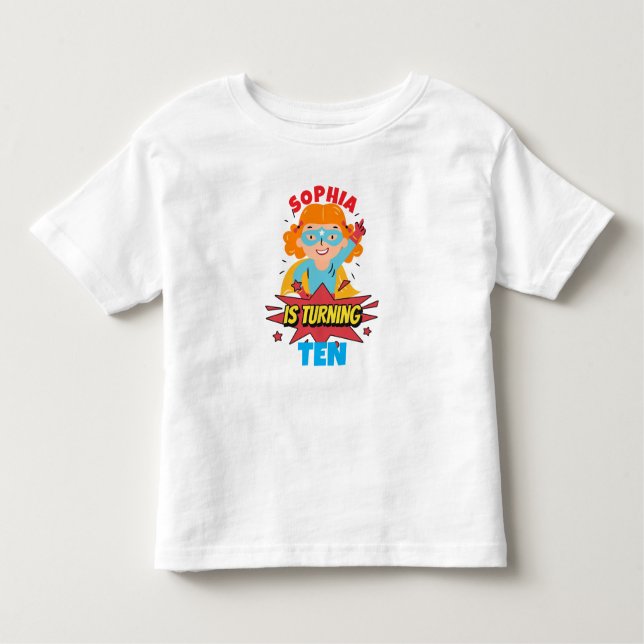 Customised Sophia is Ten Toddler T-shirt (Front)
