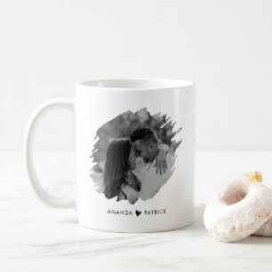 Customised Valentines Day Modern Photo Couple Coffee Mug