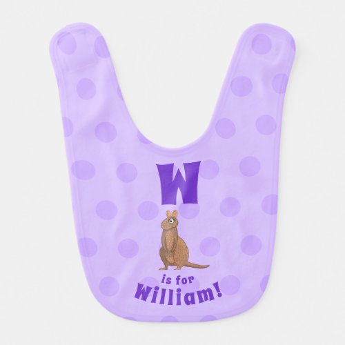 Customised W_name Baby Wallaby Bib