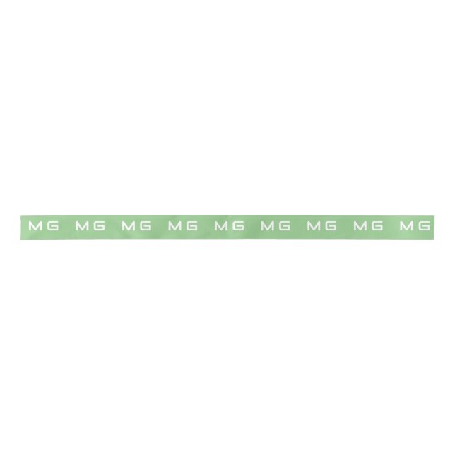 Customised Your Own Brand Logo GreenColour Ribbon  (Front)
