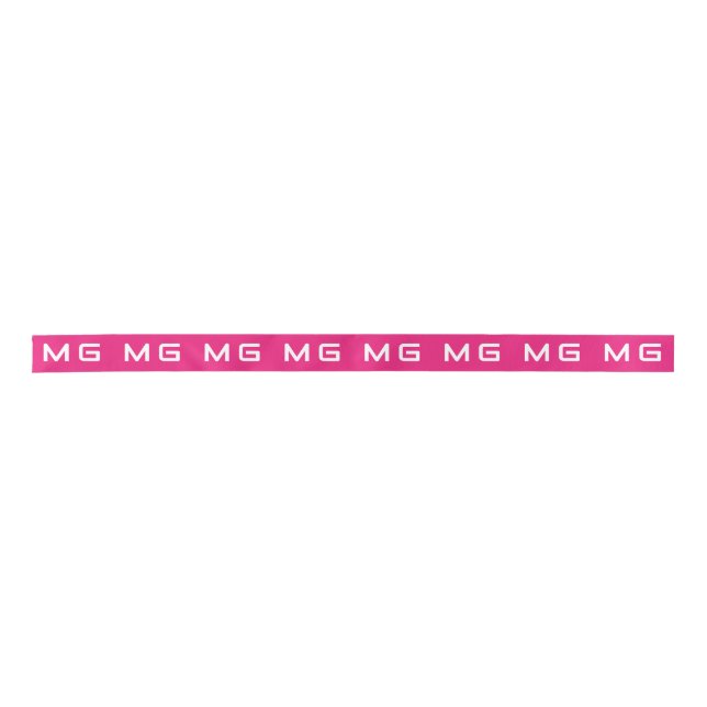 Customised Your Own Brand Logo Pink Colour Ribbon  (Front)