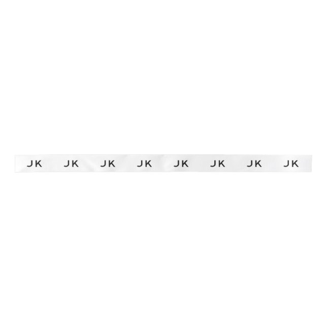 Customised Your Own Brand Logo WhiteColour Ribbon  (Front)