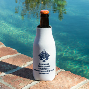 Customiz Nautical Anchor Beach Boating Company Bottle Cooler