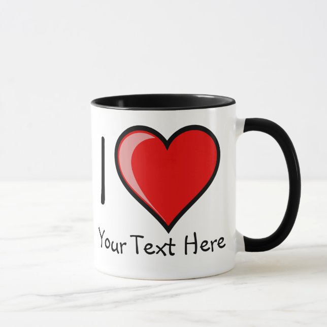 Customizabe I Heart Mug (Right)