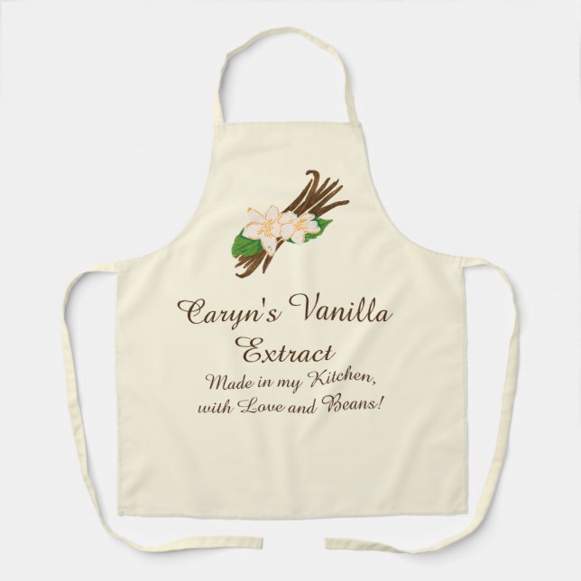 Customizabel Vanilla Extract  Apron (Front)