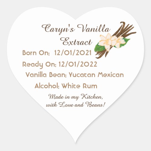 Customizabel Vanilla Extract Labels