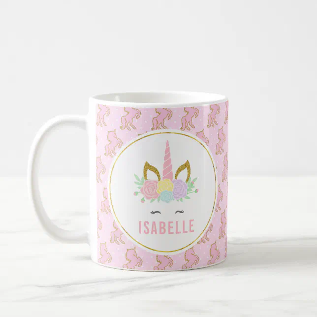 Customizabele Unicorn Hot Chocolate Mug for Kids | Zazzle