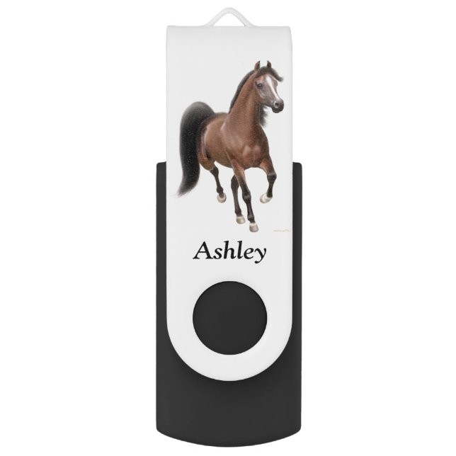 Customizabl Arabian Horse 3.0 USB Flash Drive 32GB (Front Vertical)