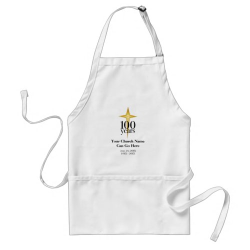 Customizable 100 Year Church Anniversary Adult Apron