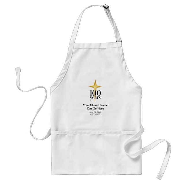 Customizable 100 Year Church Anniversary Adult Apron (Front)