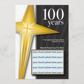 Customizable 100 Year Church Anniversary Invitation by lovescolor at Zazzle