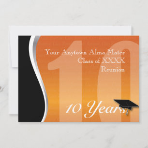Customizable 10 Year Class Reunion Invitation