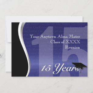Customizable 15 Year Class Reunion Invitation