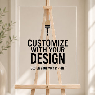 Customizable 18x24" Blank Event Acrylic Sign