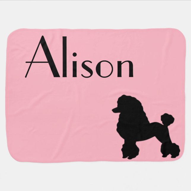Customizable 1950s Poodle Skirt Baby Blanket (Horizontal)
