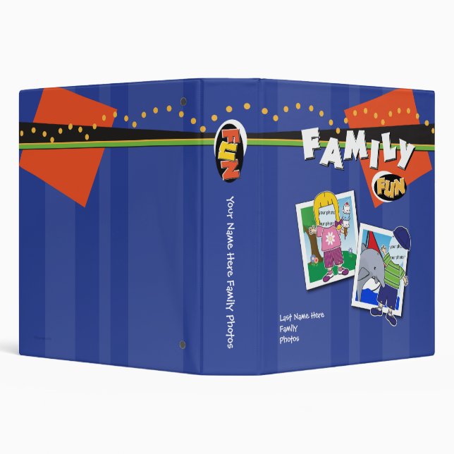 Customizable 1.5 inch Famiy Photo Album 3 Ring Binder (Background)