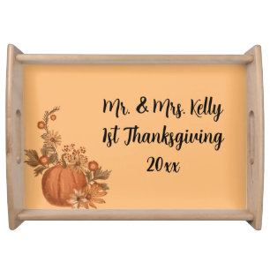 Customizable 1st Thanksgiving Serving Tray