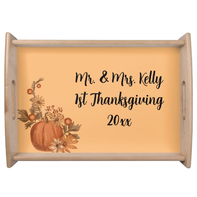 Customizable 1st Thanksgiving  Serving Tray (Front)
