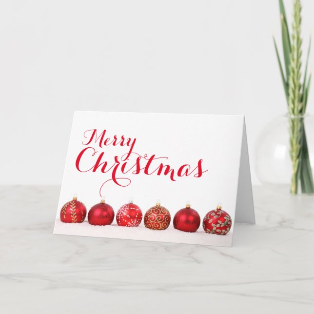 Customizable 2017 2018 SEASON'S GREETINGS 3 Holiday Card (Front)