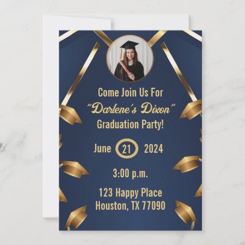 Customizable 2024 graduation celebration cards