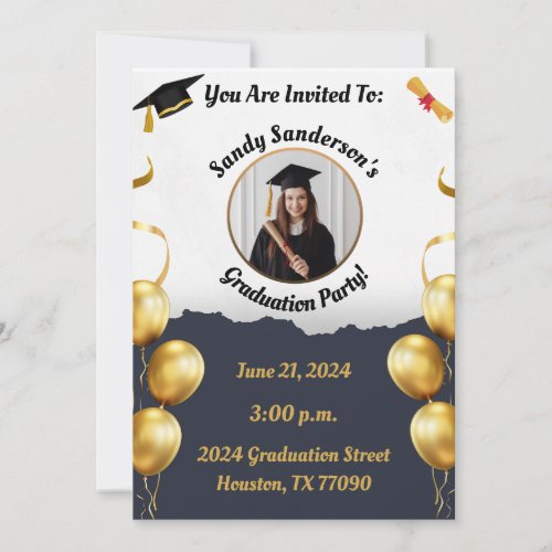 Customizable 2024 Graduation Celebration Cards