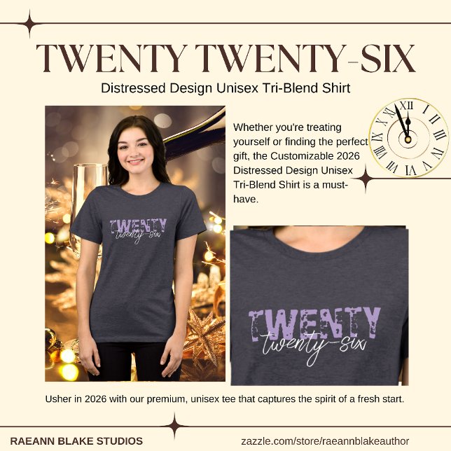 Customizable 2026 Distressed Design Unisex  Tri-Blend Shirt (Creator Uploaded)
