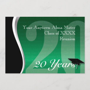 Customizable 20 Year Class Reunion Invitation