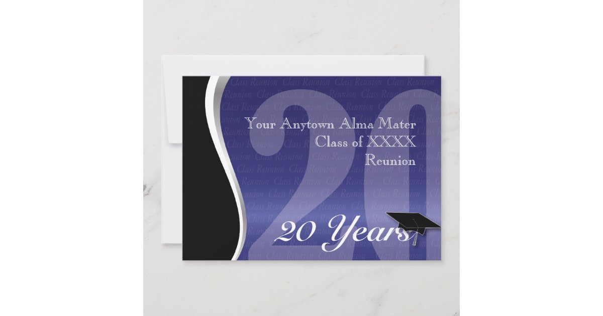 Customizable 20 Year Class Reunion Invitation | Zazzle