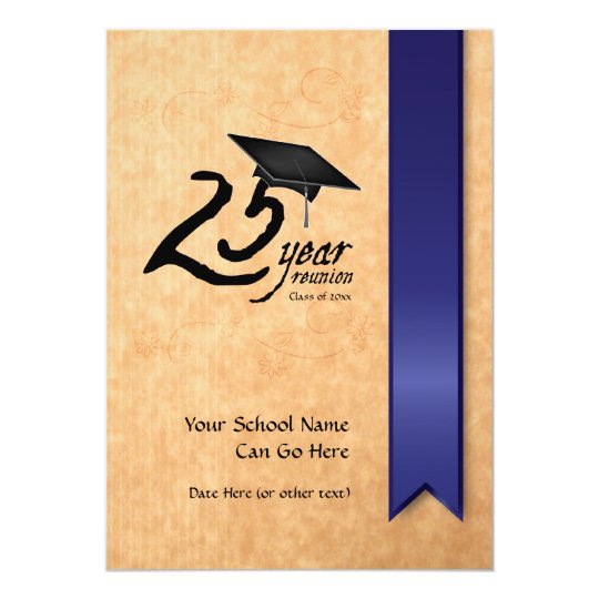Customizable 25 Year Class Reunion Invitation