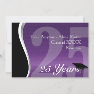 Customizable 25 Year Class Reunion Invitation