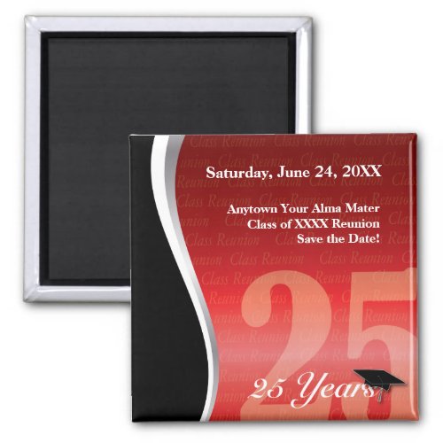 Customizable 25 Year Class Reunion Magnet