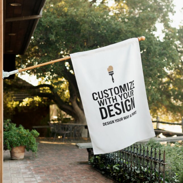 Customizable 27x40" Blank Event Display Sign Flag (In SItu)