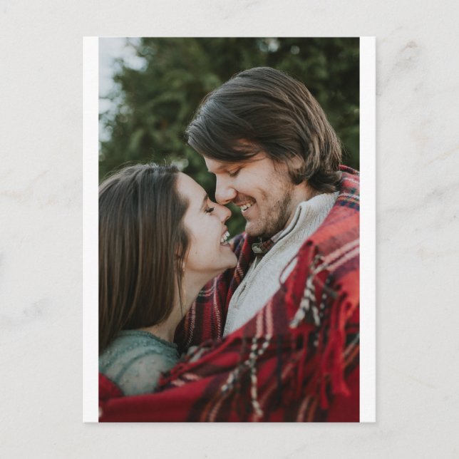 Customizable 2-sided Elegant Scrolls 2 Photo Postcard (Front)