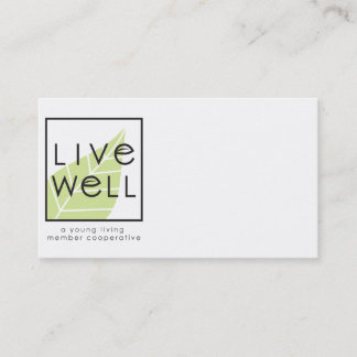 Customizable, 2-Sided Live Well Business Card
