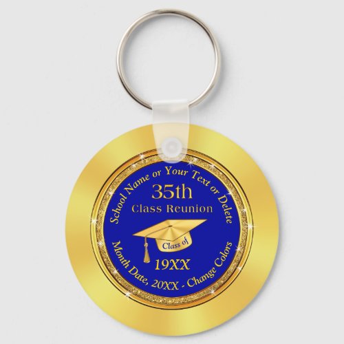 Customizable 35 year Class Reunion Ideas Favors Keychain