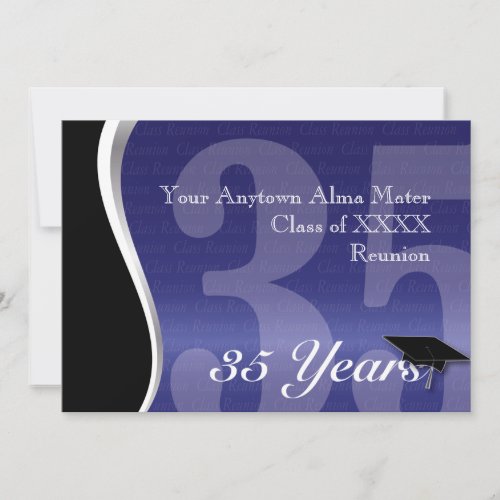 Customizable 35 Year Class Reunion Custom Invitations