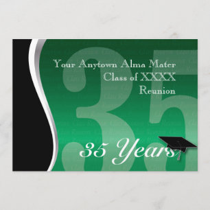 Customizable 35 Year Class Reunion Invitation