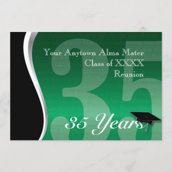 Customizable 35 Year Class Reunion Invitation by lovescolor at Zazzle